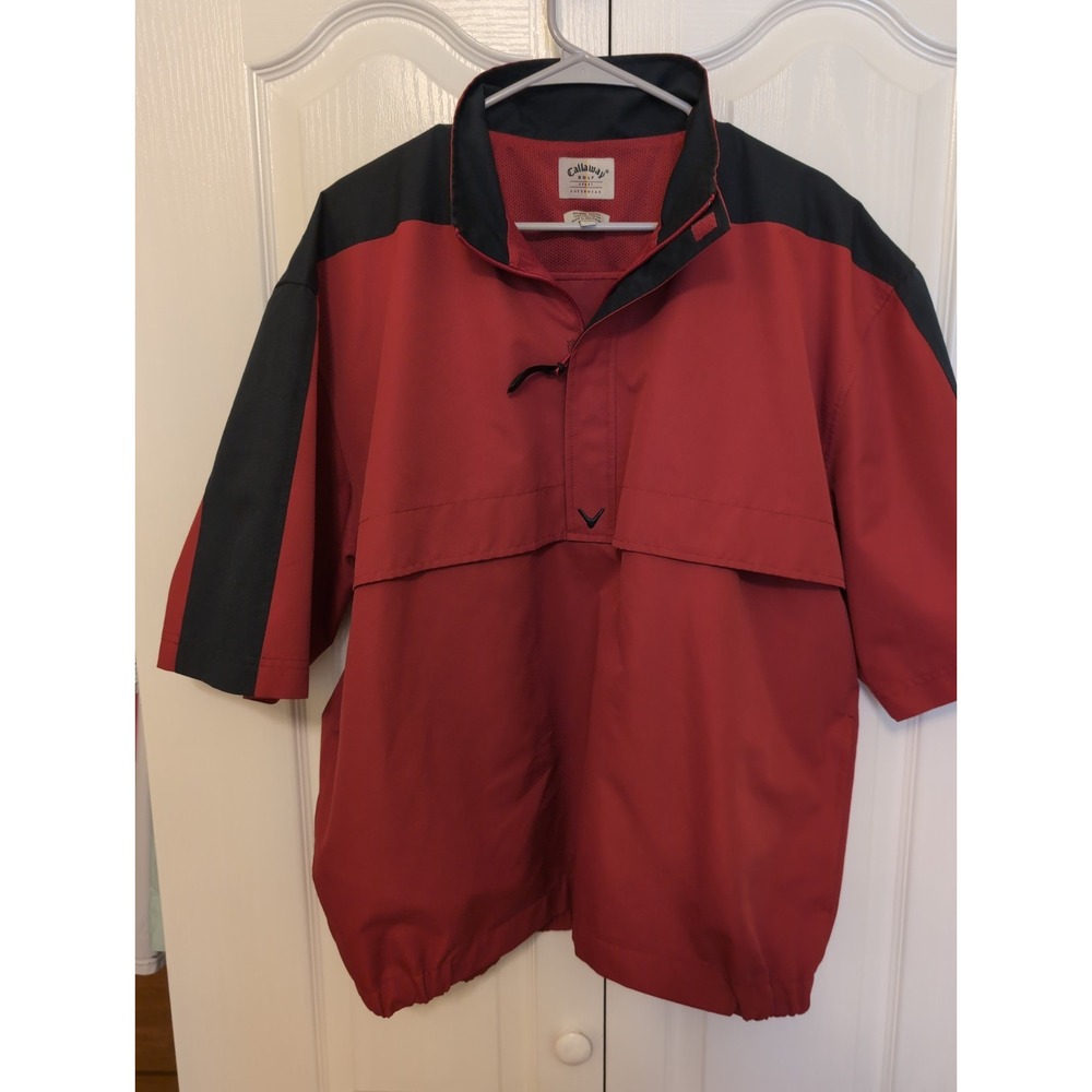 Callaway Men Short Sleeve Golf Windbreaker Jacket Size XL